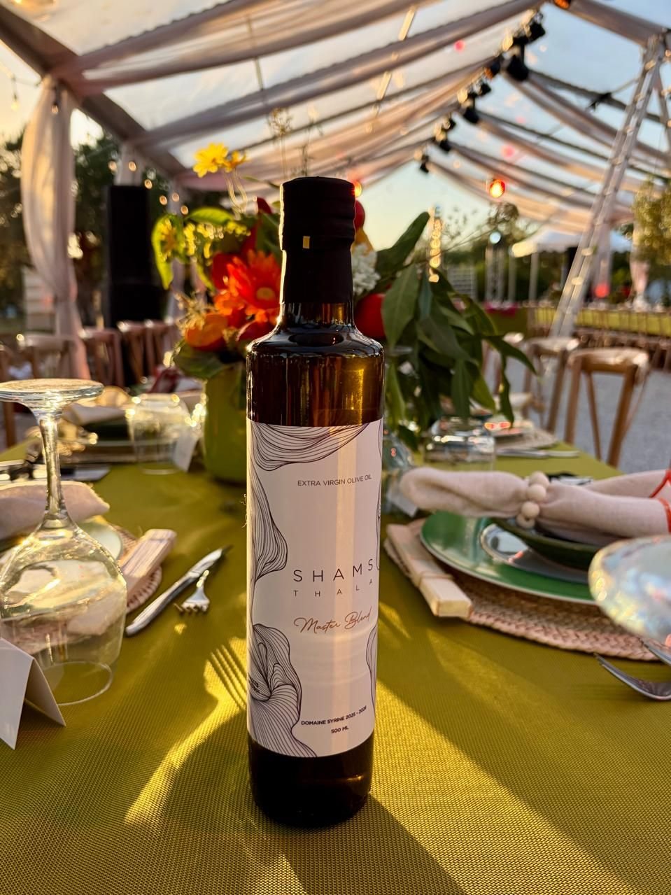 Master Blend sur une table de fête
